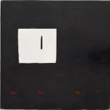 William Scott, White Square on Black Ground, 1980, oil on canvas
