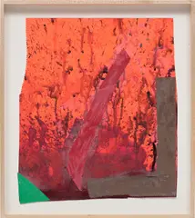 Sterling Ruby, DRFTRS (5035), 2014, paper collage and acrylic on paper, in artist's frame