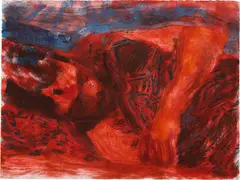 Resting 1 by Doron Langberg, 2021, monotype on paper, sold Dec 2022