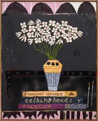 Untitled by Jordy Kerwick, 2018, oil, acrylic and canvas collage on canvas, in artist's frame, sold Dec 2022