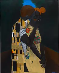 John Madu, John's Kiss, 2021, acrylic on canvas