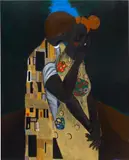 John Madu, John's Kiss, 2021, acrylic on canvas