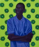 Dankyi Mensah, Blue Polo, 2022, acrylic on canvas