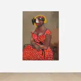 Kingsley Obasi, White polka dots, 2022, acrylic on cotton
