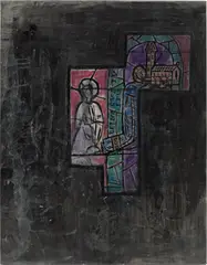 Untitled by Guillermo Kuitca, 1991, acrylic on canvas, sold Dec 2022