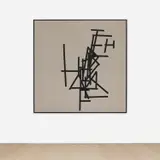 Matias Faldbakken, Untitled, 2007, tape on linen