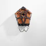 Wim Delvoye, Vogelnest (Birdhouse), 1997, wood, leather and metal