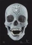 For the Love of God by Damien Hirst, 2009, Screenprint in colours with diamond dust, on wove paper, the full sheet, sold Dec 2022