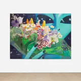 Martienne et fleurs by Vladimir Dubossarsky & Alexander Vinogradov, 2006, oil on linen, sold Dec 2022