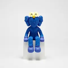 SEEING (BLUE) by Kaws, 2018, zinc alloy and ceramic lamp, with LED light, with the original box, sold Dec 2022