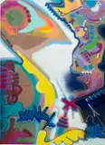 Torrick Ablack aka Toxic, FUNKY PENGUIN, 2012, spray paint on canvas