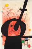 Joan Miró, Le Penseur puissant (The Mighty Thinker) (D. 514), 1969, Etching and aquatint with carborundum in colours, on Arches paper, the full sheet