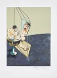 Trois études de dos d'homme (after, Three Studies of the Male Back 1970): left panel (S. 21, T. 21) by Francis Bacon, 1987, Lithograph in colours, on Arches paper, with full margins, sold Jan 2022