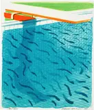 David Hockney, Pool Made with Paper and Blue Ink for Book, from Paper Pools (T.G. 269, M.C.A.T. 234), 1980, Lithograph in colours, on Arches Cover paper, the full sheet