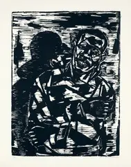 Kerry James Marshall, Satisfied Man, 2015, Woodcut, on wove paper, with full margins