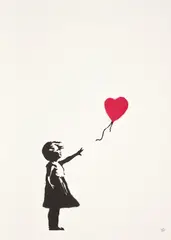 Banksy, Girl with Balloon, 2004, Screenprint in colours, on wove paper, with full margins