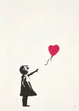 Banksy, Girl with Balloon, 2004, Screenprint in colours, on wove paper, with full margins