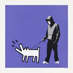 Banksy, Choose Your Weapon (Dark Purple), 2010, Screenprint in colours, on wove paper, with full margins