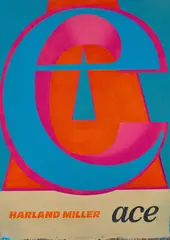 ACE by Harland Miller, 2019, Etching with woodcut in colours, on wove paper, the full sheet, sold Jan 2022