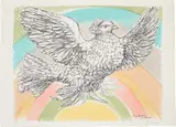 Colombe volant (à l'Arc-en-ciel) (Flying Dove in a Rainbow) (Bl. 712, M. 214) by Pablo Picasso, 1952, Lithograph in colours, on Arches paper, with full margins, sold Jan 2022