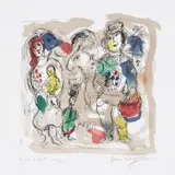 Petit Paysans I (Little Peasants I) (M. 546) by Marc Chagall, 1968, Lithograph in colours, on Arches paper, with full margins, sold Jan 2022