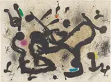 Untitled, plate 1 from Homentage a Joan Prats (Tribute to Joan Prats) (M. 1033, C. 208) by Joan Miró, 1975, Lithograph in colours, on Guarro paper, the full sheet, sold Jan 2022