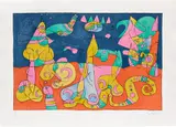 Ubu Roi (King Ubu): plate IV (M. 471, C. 108) by Joan Miró, 1966, Lithograph in colours, on Arches paper, with full margins, sold Jan 2022