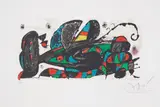 Joan Miró escultor (Joan Miró Sculptor): one plate (M. 934, C. 191) by Joan Miró, 1974, Lithograph in colours, on Guarro paper, with full margins, sold Jan 2022
