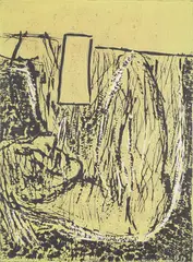 Trinker (Drinker), from Erste Konzentration II (First Concentration II) (J. 386) by Georg Baselitz, 1981, Linocut in colours, on wove paper, the full sheet, sold Jan 2022