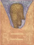 Cabeza con iniciales (Head with Initials) (P. 172) by Rufino Tamayo, 1975, Etching and aquatint with carborundum in colours, on Guarro paper, the full sheet, sold Jan 2022