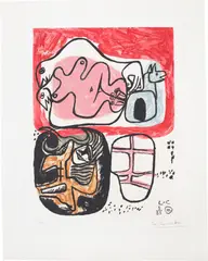 Unité (Unity): plate 10 by Le Corbusier, 1963, Etching and aquatint in colours, on BFK Rives paper, with full margins, sold Jan 2022