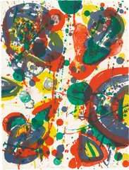 Firework (L. 41) by Sam Francis, 1963, Lithograph in colours, on wove paper, the full sheet, sold Jan 2022