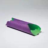 Dan Flavin, Guggenheim Tondo, 1992, Double-sided mezzotint in purple and green (one on each side), on handmade paper, the full sheet rolled and fastened with a single stitch (as issued)