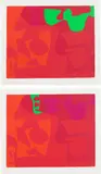 Patrick Heron, Small Red: January 1973: 2; and Small Red: January 1973: 3, 1973, Two screenprints in colours, on J. Green paper, with full margins