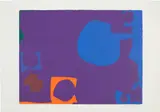 Patrick Heron, Blue and Deep Violet with Orange, Brown and Green: April 1970, 1970, Screenprint in colours, on J. Green paper, with full margins