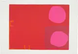 Patrick Heron, Two Pink Discs in Dark Reds: April 1970, 1970, Screenprint in colours, on wove paper, with full margins