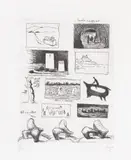 Henry Moore, Ideas for Sculpture in Landscape (C. 104), 1969, Etching, on Arches paper, with full margins