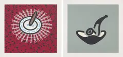 Cigar; and Grey Pipe (C. 57; 64) by Patrick Caulfield, 1978; and 1981, Two screenprints in colours, on wove paper, with full margins, sold Jan 2022