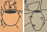 Patrick Caulfield, Fern Pot; and Plant Pot (C. 59; 61), 1979-80, Two screenprints in colours, on wove paper, the full sheets