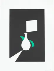 Lung Ch’uan Ware and Window, from White Ware Prints (C. 77) by Patrick Caulfield, 1990, Screenprint in colours, on wove paper, with full margins, sold Jan 2022