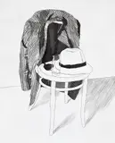 David Hockney, Panama Hat (S.A.C. 127, M.C.A.T. 119), 1972, Etching and aquatint, on handmade Crisbrook paper, the full sheet