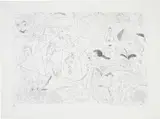 David Hockney, House Doodle (Gemini G.E.L. 1189, M.C.A.T. 255), 1984, Etching, on BFK Rives paper, with full margins
