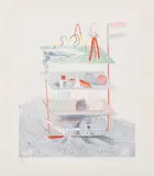 David Hockney, Serenade, plate 19 from The Blue Guitar (S.A.C. 217, M.C.A.T. 196), 1976-77, Etching and aquatint in colours, on Inveresk mould-made paper, with full margins