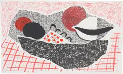 Lemons & Oranges by David Hockney, 1986, Home-made print executed on an office colour copy machine, on Arches Text paper, the full sheet, sold Jan 2022