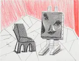 David Hockney, Celia with Chair (M.C.A.T. 306), 1986, Home-made print executed on an office colour copy machine, on Arches Text paper, the full sheet