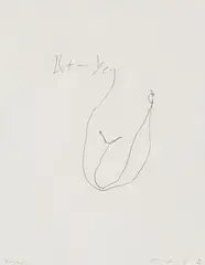 But Yea by Tracey Emin, 2005, Polymer-gravure etching, on light wove paper, with full margins, sold Jan 2022