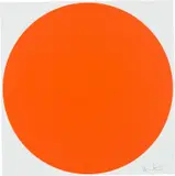 Mepartricin, from 40 Woodcut Spots by Damien Hirst, 2011, Woodcut in orange, on Somerset Textured paper, the full sheet, sold Jan 2022