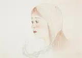 Kiki Smith, Red Cap (W. 126), 2001, Lithograph in colours with hand-applied coloured pencil, on Lana Gravure paper, the full sheet