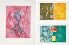 David Salle, Canfield Hatfield Suite, 1989, The complete set of nine aquatints with photo-etching in colours, on Somerset paper, with full margins