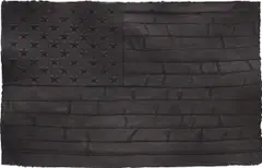 Black Flag by Robert Longo, 1999, Three-dimensional cast paper relief in black, the full sheet, sold Jan 2022